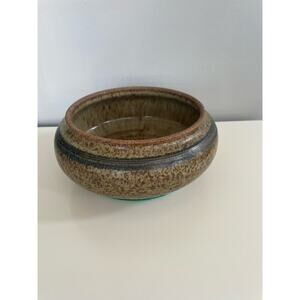 Studio Pottery Brown & Blue Bowl or Planter